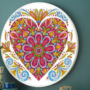 Heart Flower Pendants Pink Tassels Decor Special Shape DIY Diamond Painting