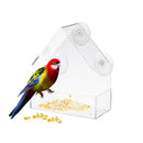Creative Transparent Window Mounted Sucker Bird Feeder Tray Birdhouse Food Bird