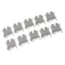 10 Pcs DIN  Terminal Block 2 Ways 800A Flame Retardant Plastic