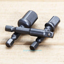 3Pcs Socket Adapter Drill Bits Hex Shank 1/4" 3/8" 1/2" Impact Driver Tool Set