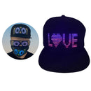 Luminous Glow Bluetooth LED Display Cap Editable for Club Stage Performance