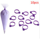 10 loaded silicone retaining ring Pastry bags Cable tie sealing ring pastry ba_