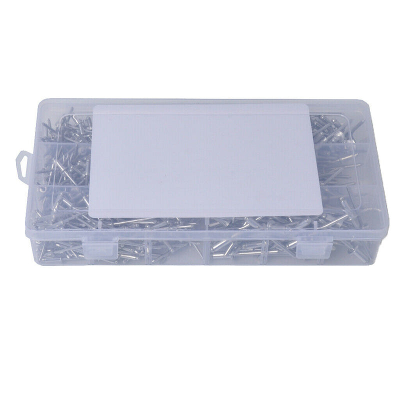 500 Pieces Rivets Aluminum Rivets Assortment Set Size Self-plugging Open End