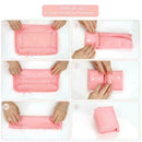 8Pcs Pink Storage Bag Kit Clothes Luggage Packing Cube Organizer Travel D1C3