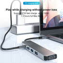 5 IN 1 Type-C USB 3.0 Hub Adapter HDMI 4K Converter 87W PD Charge for PC Laptop