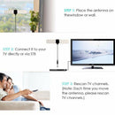 25miles Indoor TV VHF UHF FM 4K 1080P HDTV HD DVB-T2 ATSC HD Thin TV Anten-3C