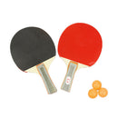 Table Tennis Bats + 3 Ping Pong Balls Set Long Handle Ping Pong Rackets Paddles