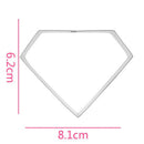 diamond shaped stainless steel cutter biscuit cookie mold baking decor tool  Z