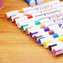 12PCS Non-toxic Permanent Waterproof Car Type Tire Metal Paint Pen Oil Marker