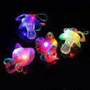 Light Up Pacifier LED Colorful lights Rave Party Glow Whistle Glow Lanyard M3N2