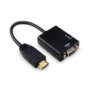 HDMI to VGA + Audio Cable adapter, up to 1080p Full HD, converter, HDTV Bla