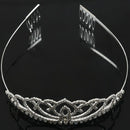 Wedding Tiara Bridal Bridesmaid Rhinestone Crown Headband Tiara Clasp Barre U2F2