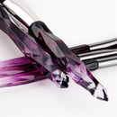 Purple Fiber Bright Transparent Crystal Diamond Makeup Brush Blush Foundati