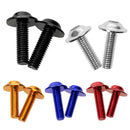10PCS License Plate Frame Screws Nut for Motorbike Truck ATV 20x6mm - Black