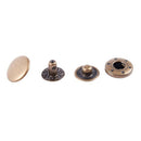 Metal Finish Poppers Snap Fasteners Press Studs Buttons 11.5mm 6 Sets