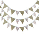 12 Flags Rose Leaves White Lace Party Wedding Pennant Bunting Banner Decor