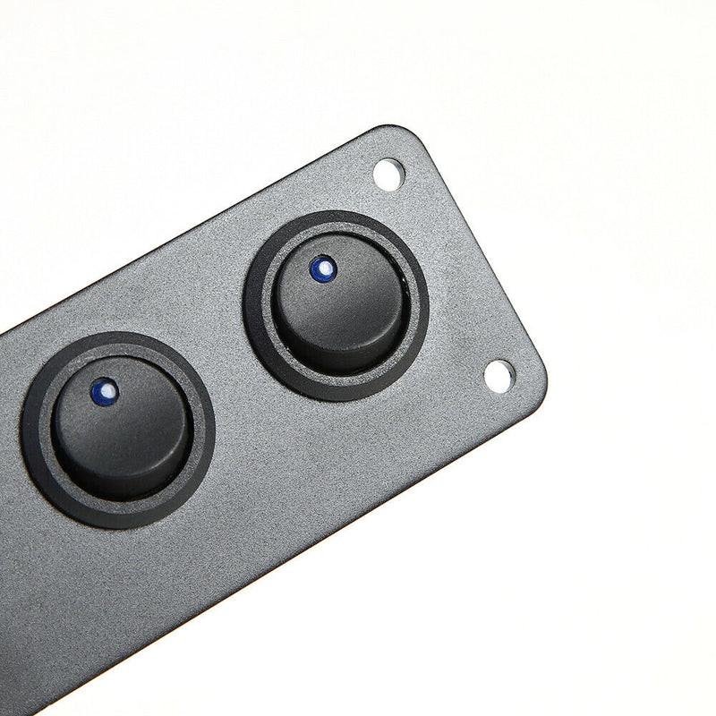 Blue LED Rocker Switch Panel 5 Gang 12V 20A 24V 10A DC for Car Marine Boat Yacht