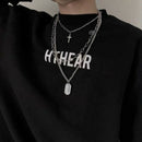 Cross Pendant Metal Long Chain Punk Necklace Fashion Women men JewelryGifts- OZ