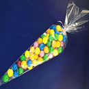50pcs Clear Cone Snack Sweet Display Favor Gift Party Food Cellophane Bags  ettr