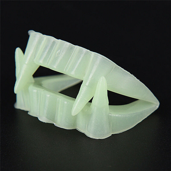 10X Halloween Holiday Party Vampire Luminous False Teeth Tooth Denture Costume&