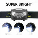 USB Rechargeable Fishing Headlight Headlamp Super Bright White LED Head Torch