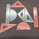 4Pcs Silicone Molds Ruler Set Square Protractor Crystal Epoxy Mold Soap Can