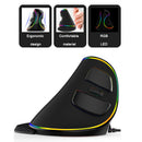 Delux M618 Plus Vertical Mouse Ergonomic Right Wired RGB 6 Button 1600 4000