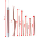 7Pcs/Set Led Ear Wax Pickers Stainless Steel Earpick Wax Remover Curette FT