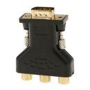 15 Pin VGA Male To 3RCA Female Component RGB Adapter Converter