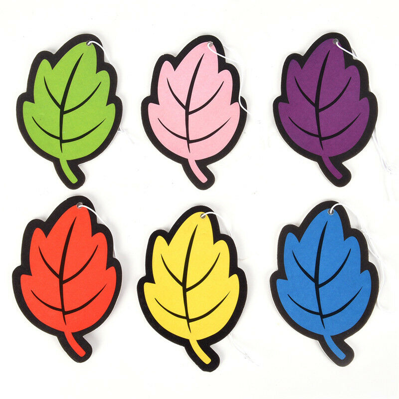 6Pcs/Lot Auto Shine Paper Hanging Car Air Freshener Vanilla perfumed Leaf  Bj