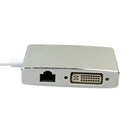 Usb 3.0 Hub To 4K Hdmi Vga Dvi Rj45 10/100/1000 Gigabit Ethernet Lan 4 In 1