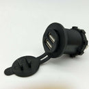 1x Black Dual USB Car Charger Cigarette Lighter Socket Power Adapter Accessories