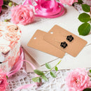 100Pcs 5 x 9Cm Kraft Paper Blank Jewelry Display Card Cardboard Earring Pac H3E5