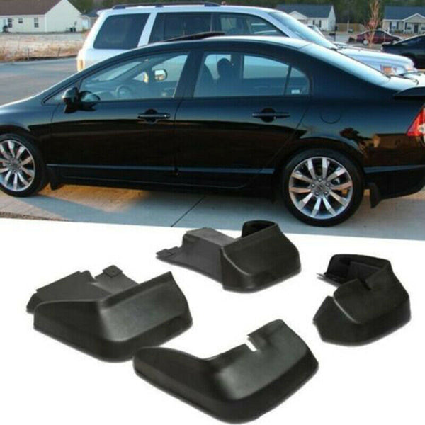 Front Rear 4PCS Mud Splash Guard Flaps set for 06-11 Civic 4Dr Sedan New