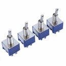 AC 6A 125V 2 Position 6Pins DPDT ON-OFF Mini Toggle Switch 4 Pcs F9P1