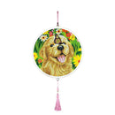 Dog Mural Pink Tassels DIY Diamond Painting Special Shape Drill Home Decor