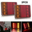 2X Trailer Truck 8LED Taillight Brake Stop Turn Sign Indicator Light Lamp JC!E
