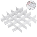 12 PCS Adjustable Drawer Separator, Grid Drawer Divider DIy Plastic Organiz F1J1