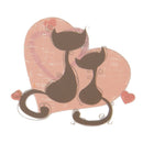 cat patches for clothing romantic heart easy print on A-level washable stickerME