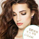 7 Pairs Love Heart Star Earrings Moon Rhinestone Ear Studs for Women Jewelry