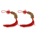 Qing Dynasty Red Chinese Knot Luck Coins Wealth Home Decor Ornament style 11