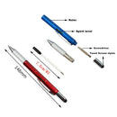 Multi-functional Level Ballpoint Pen Handy Tech Screwdriver Random (Black)