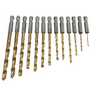 13x Hex Shank Twist Drill High Speed Steel Titanium Coated Engineering Tool XRC