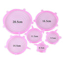 12xSilicone Stretchy Pot Lid Food Save Sealed bowl Cover Reusable Curtley