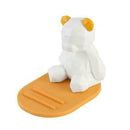 White Bear Support Cell Phone Stand Holder Geometric Desktop Tablet Bracket s