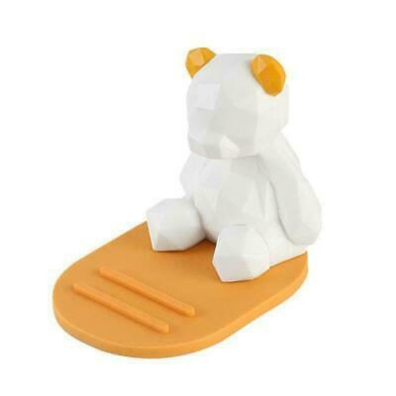 White Bear Support Cell Phone Stand Holder Geometric Desktop Tablet Bracket s