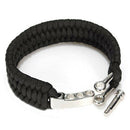 Adjustable Buckle Paracord Survival Parachute Cord Bracelet Buckle Whistle  B8E3