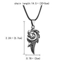 Fashion Hip Hop Flame Shape Pendant Leather Wax Cord Necklace Men Jewelry GiJ Kw