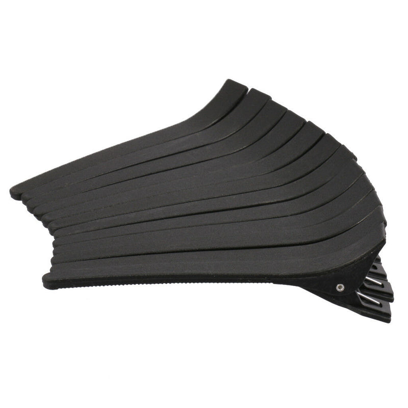 12pcs Black Matte Hairdressing Salon Sectioning Clips Clamps Hair Grips Tool