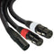 5Pin Male to Dual 3Pin Female 2CH Camera Audio Cable Flexible XLR Plug Lead